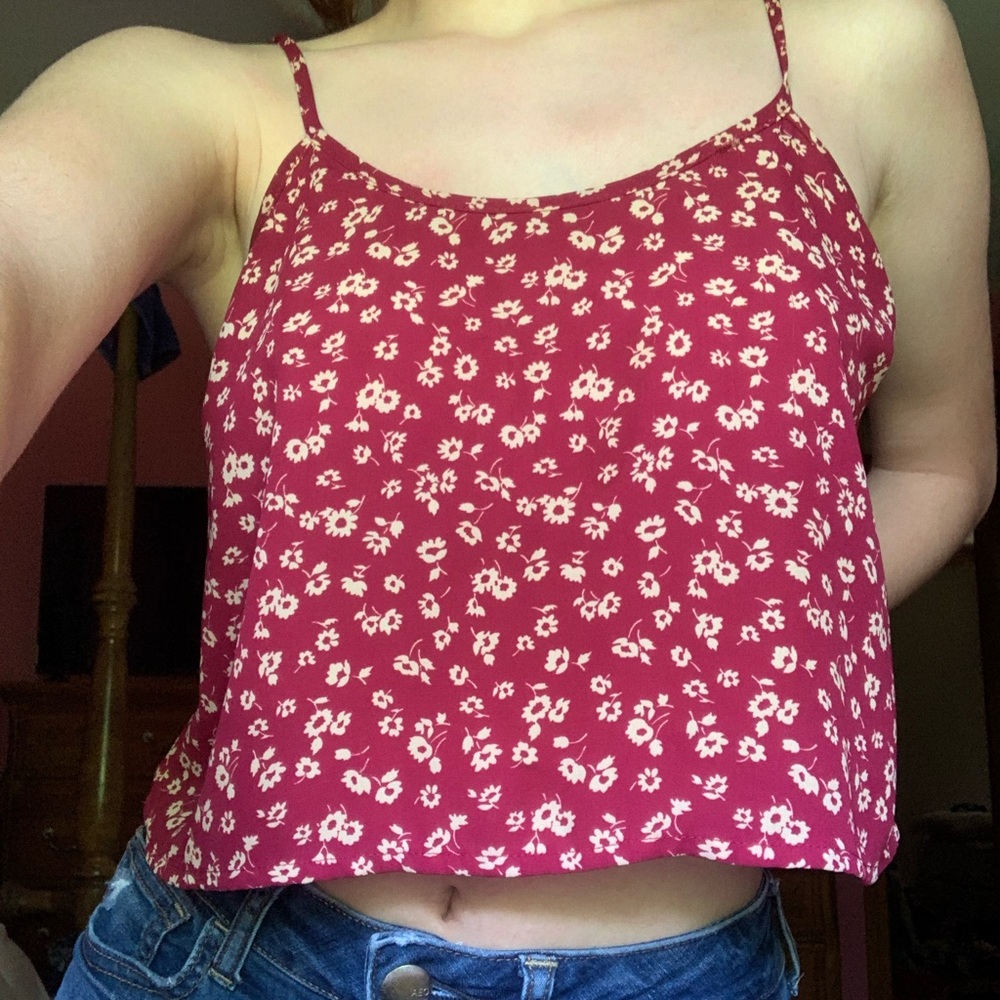 flowery tank top